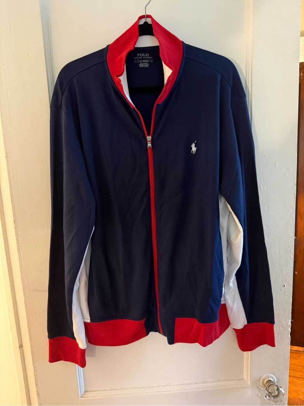 Polo by Ralph Lauren Navy Red Zip-Up Track Jacket